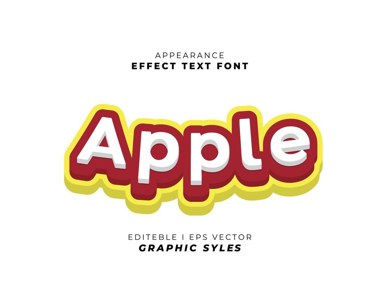 text effect font 3D color. vector