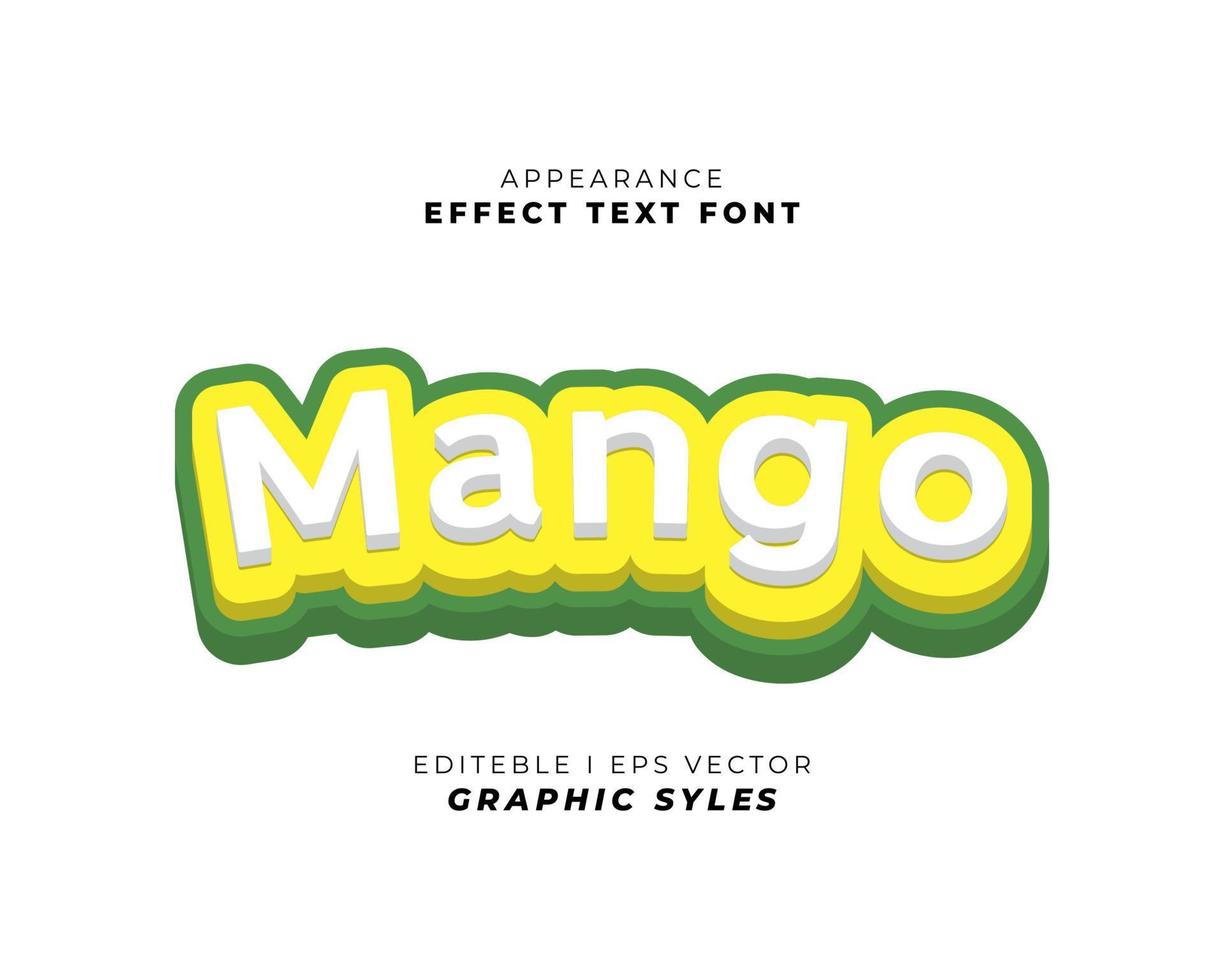 text effect font 3D color. vector