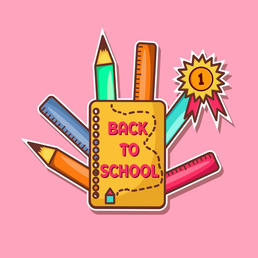 vector de diseño de regreso a la escuela para el icono de la escuela