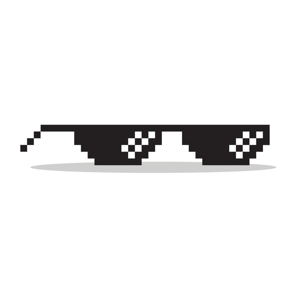 Pixel eyeglasses Vector design free editable asset icon