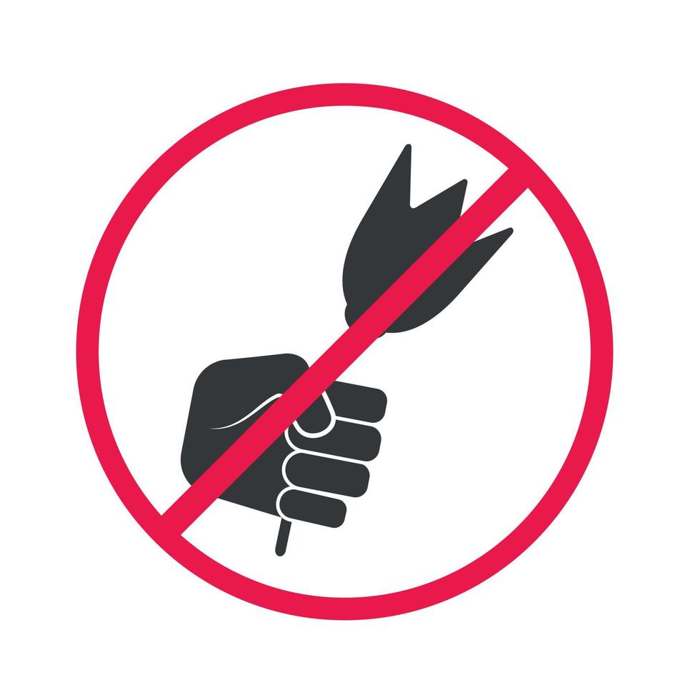 Do not pick flowers vector sign on white background. Red forbidden sign