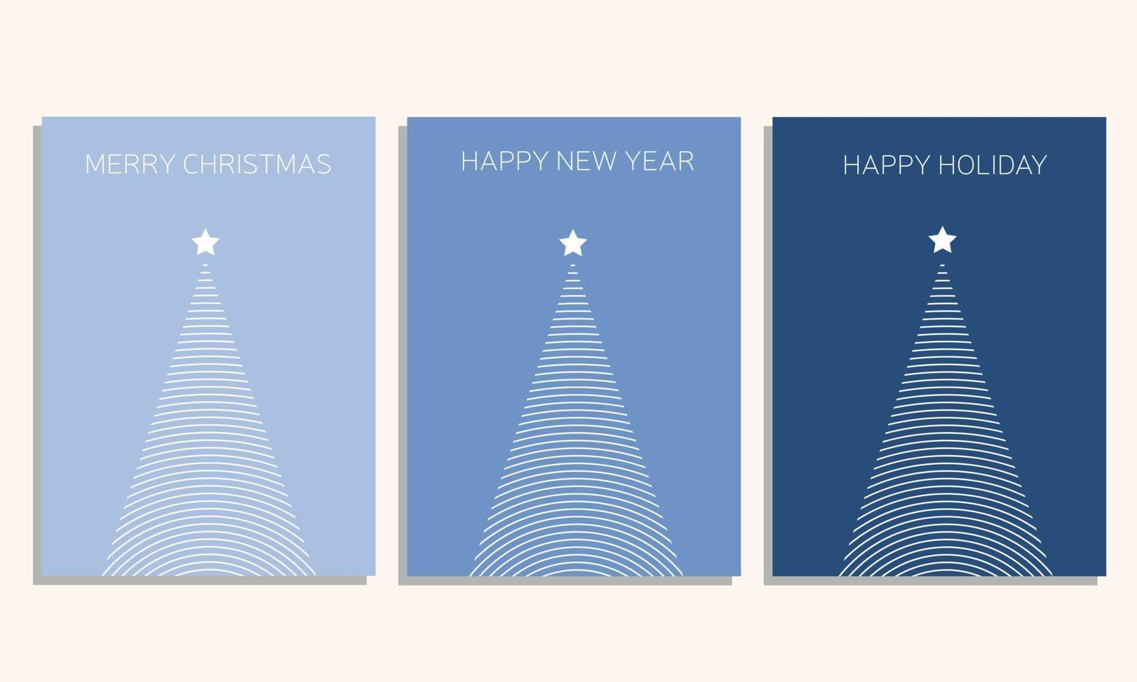 Vector illustration of happy new year. Marry christmas posters set. Posters with place for text. Marry christmas background for flayers and brochure