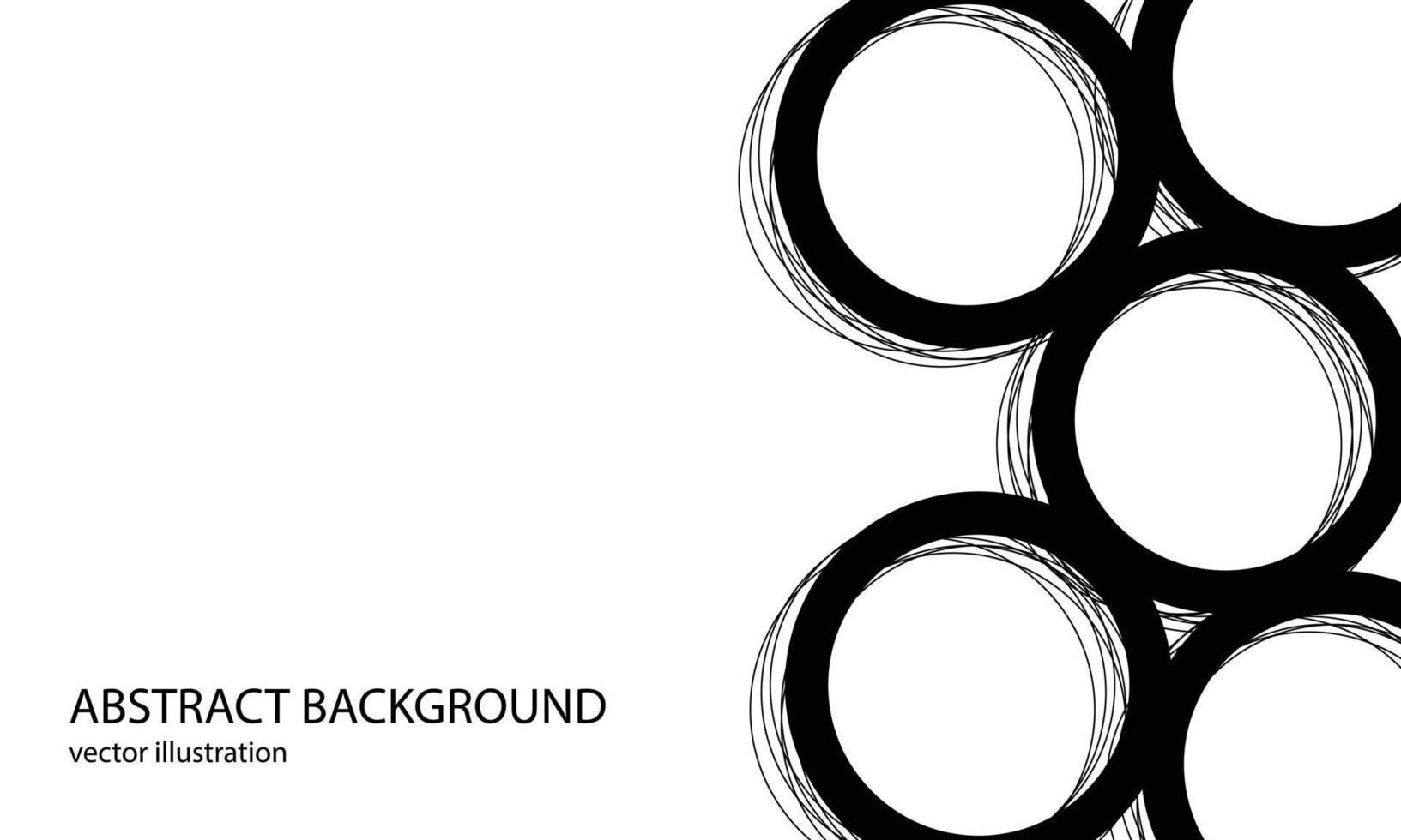 Vector rings abstract background, modern illustration template