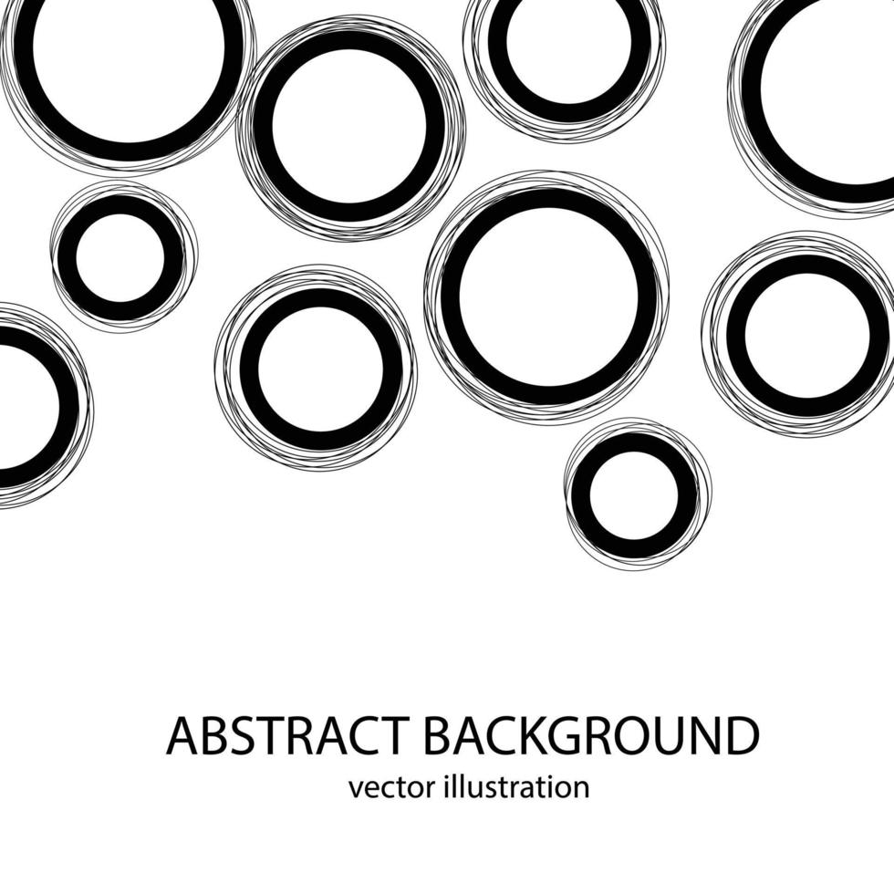 Abstract background with black circles vector