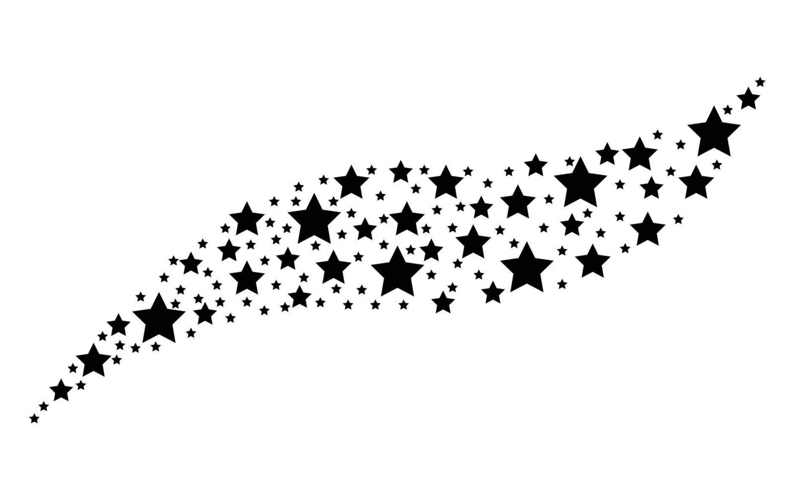 estrella de fuegos artificiales secuencia aleatoria de fuegos artificiales. el estilo del ejemplo del vector es símbolos icónicos grises planos en un fondo blanco. fuente de objetos combinada de iconos dispersos.