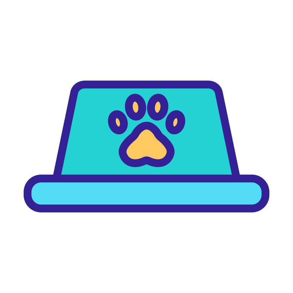 Paw icon vector. Isolated contour symbol illustration vector