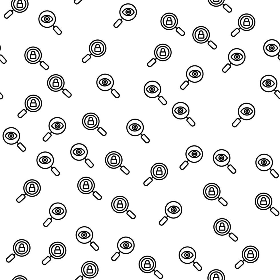 Detective Investigation Seamless Pattern Vector