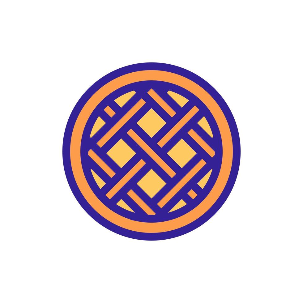 Peach icon vector. Isolated contour symbol illustration vector