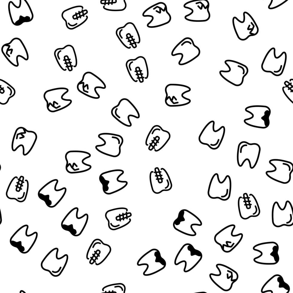 Teeth Healthcare Dental Seamless Pattern Vector