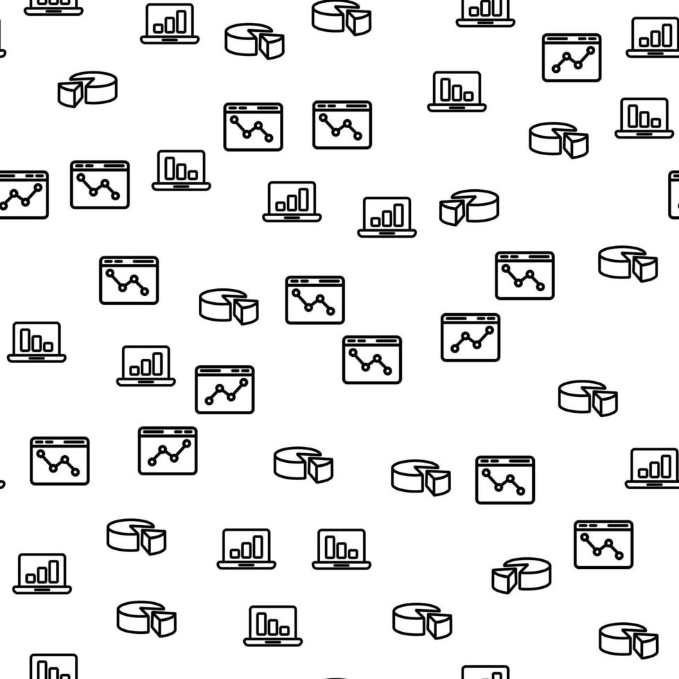 Datacenter Laptop Diagram Graphic Seamless Pattern vector