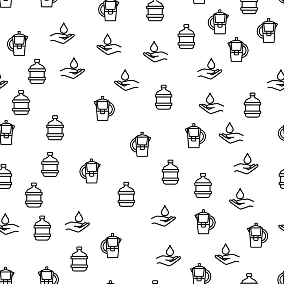 Filtered Healthy Water Seamless Pattern Vector