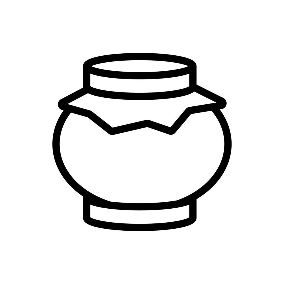 Peach icon vector. Isolated contour symbol illustration vector