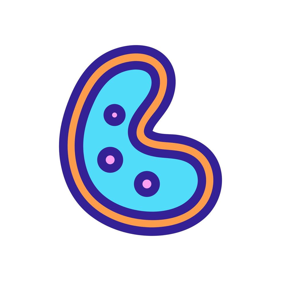 Bacterium icon vector. Isolated contour symbol illustration vector