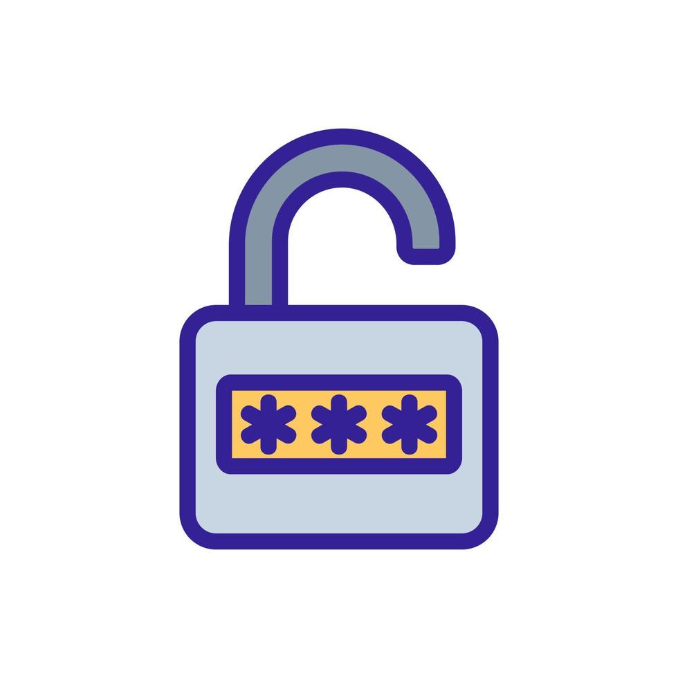 password lock icon vector outline illustration