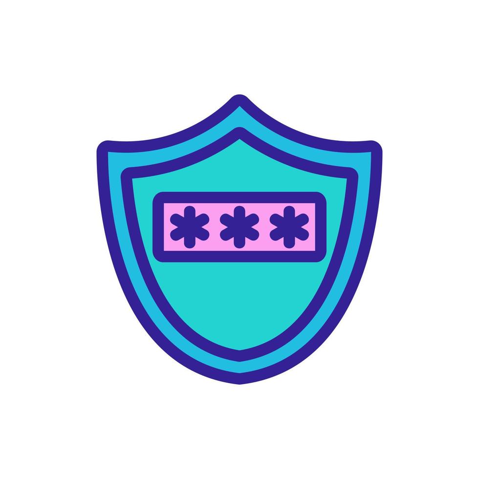 password protection icon vector outline illustration