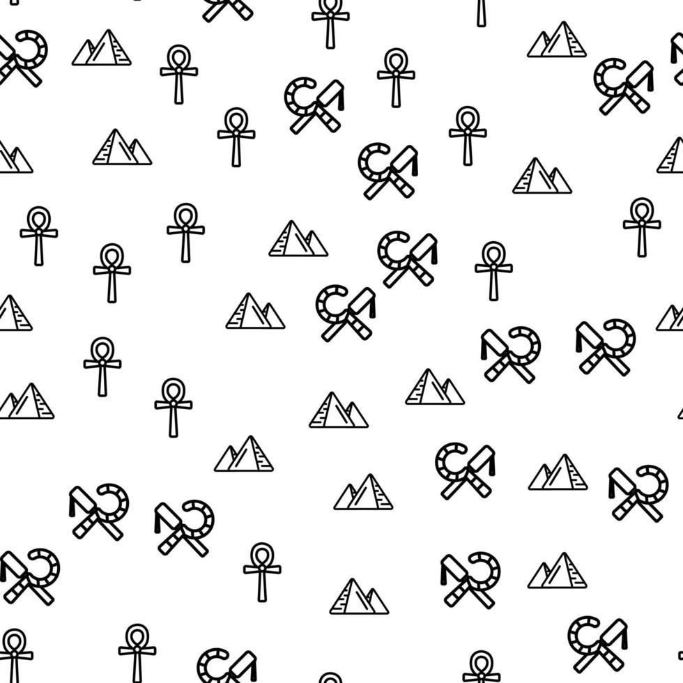 Egypt Symbols And Sight Seamless Pattern Vector