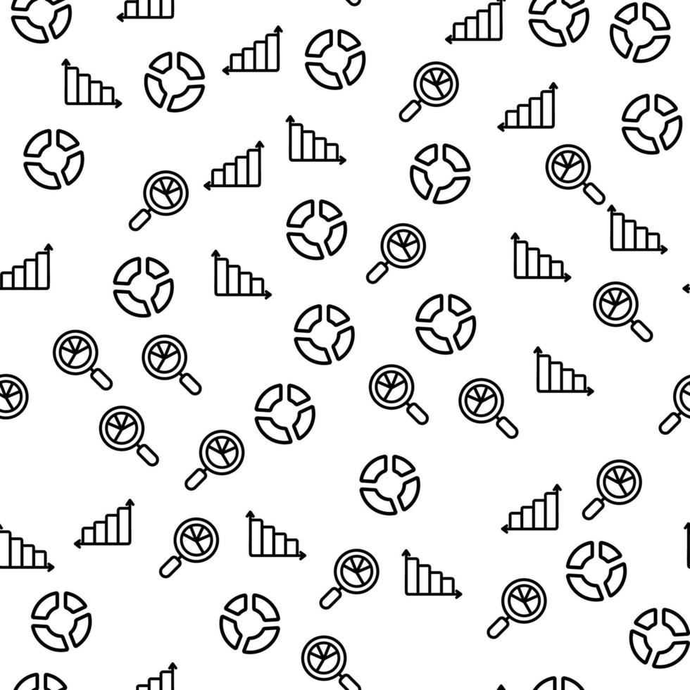 Diagram Chart Data Center Report Seamless Pattern vector