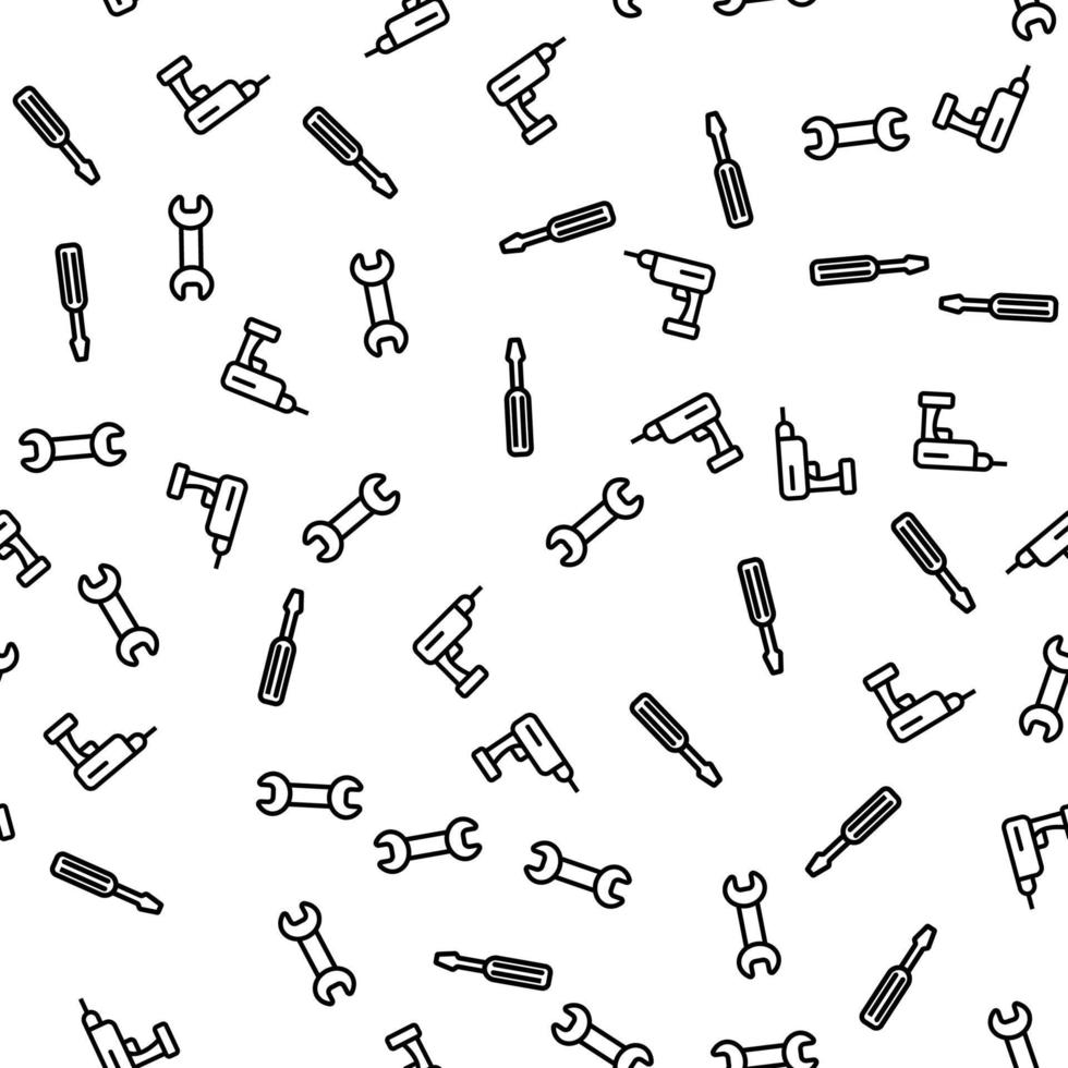 Instrument For Repair Seamless Pattern Vector