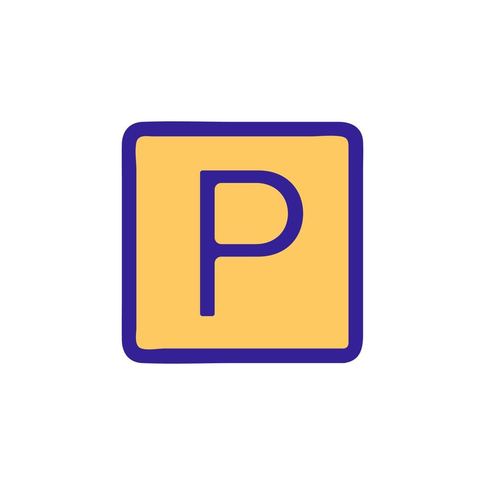 Sign parking icon vector. Isolated contour symbol illustration vector