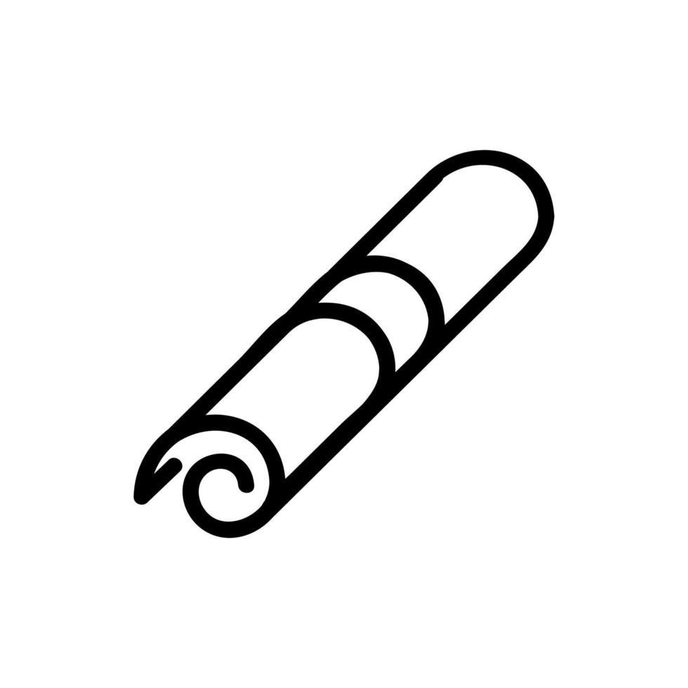 parchment paper scroll icon vector. Isolated contour symbol illustration vector