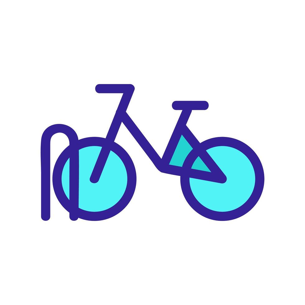 estacionamiento para el vector del icono de la bicicleta. ilustración de símbolo de contorno aislado