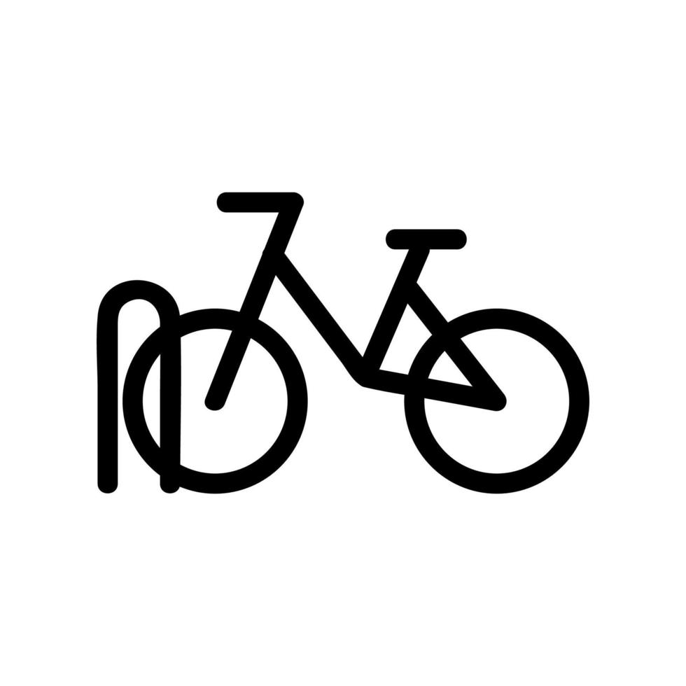 estacionamiento para el vector del icono de la bicicleta. ilustración de símbolo de contorno aislado