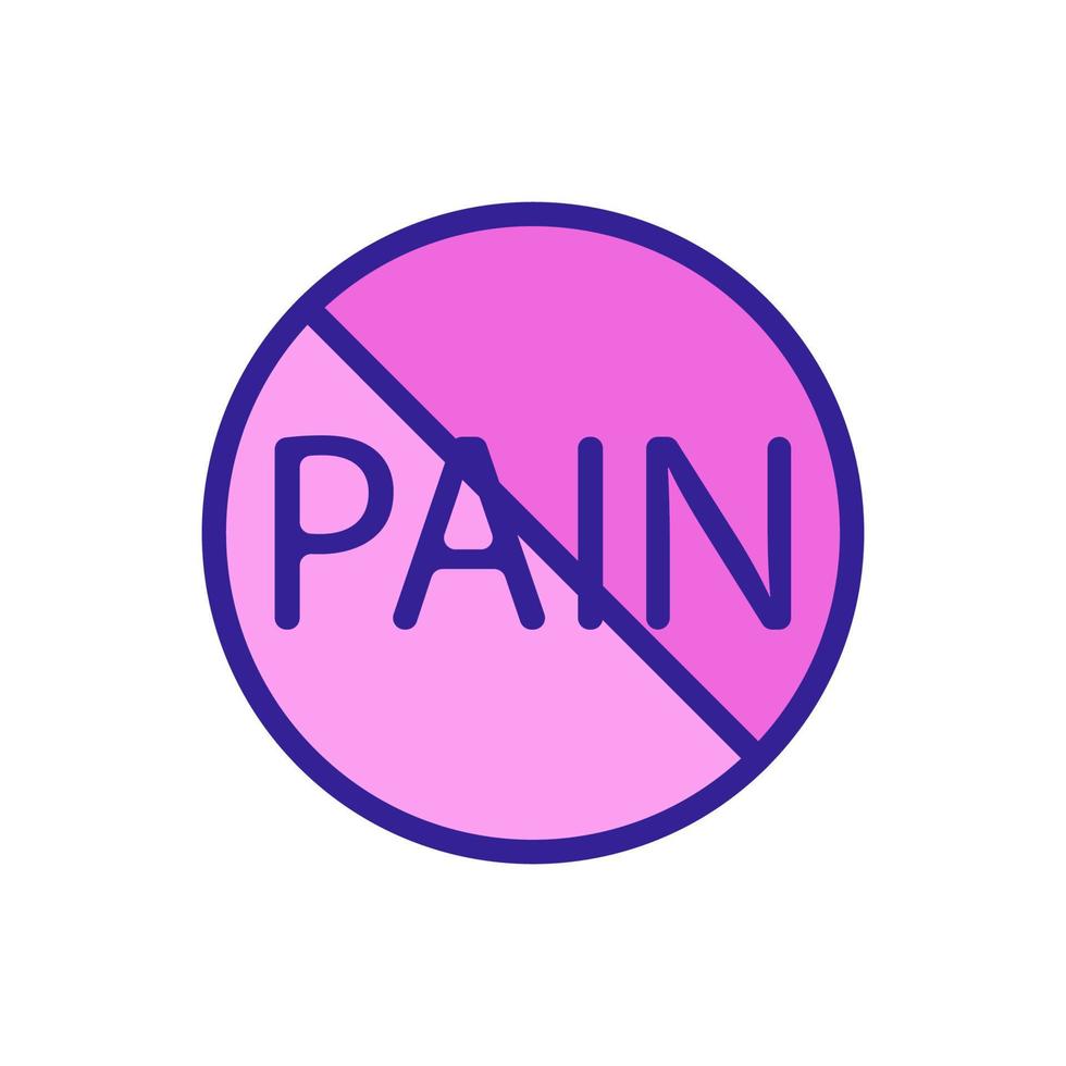 pain icon vector. Isolated contour symbol illustration vector