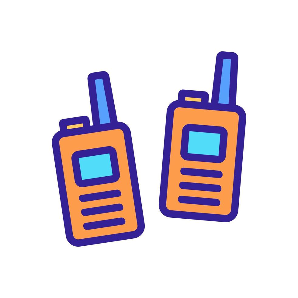 walkie talkie gadget icon vector outline illustration