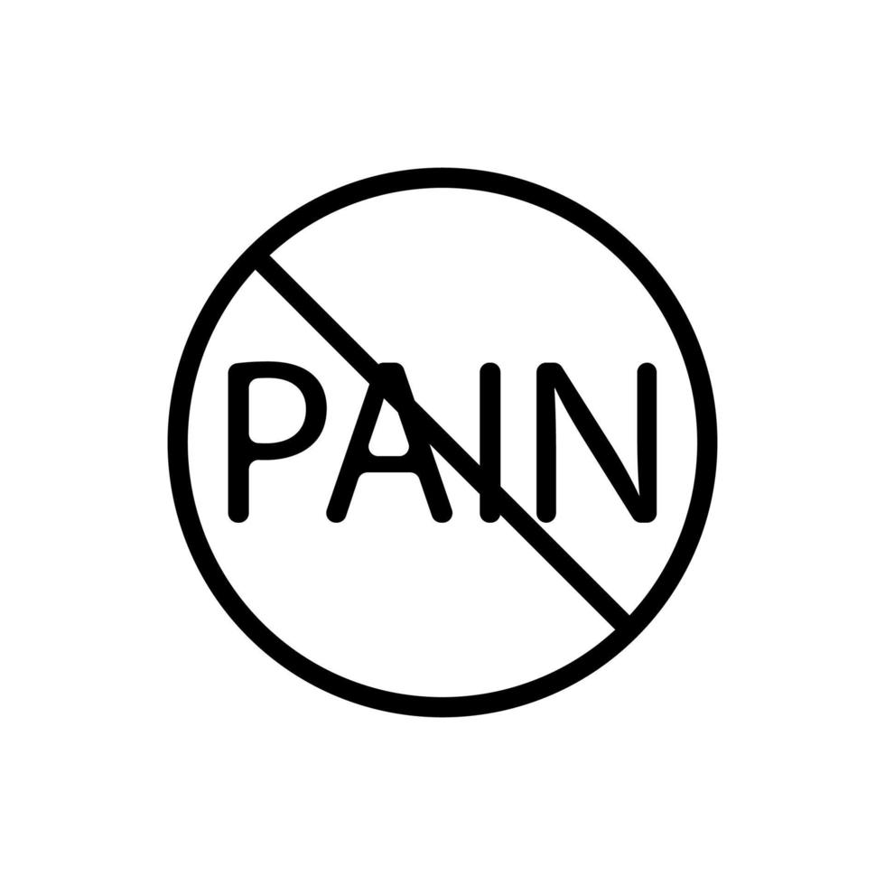pain icon vector. Isolated contour symbol illustration vector