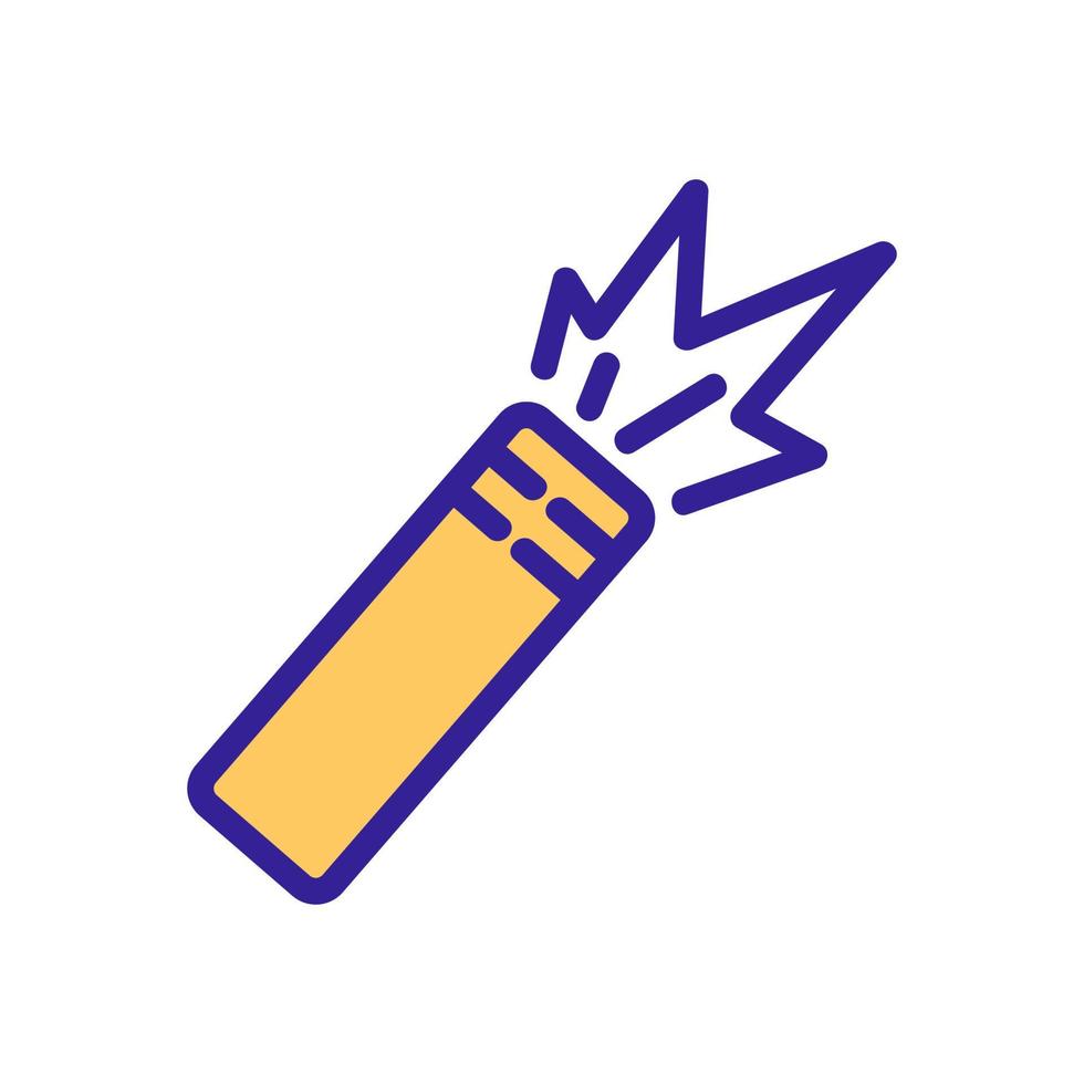 paintball burning bomb icon vector outline illustration