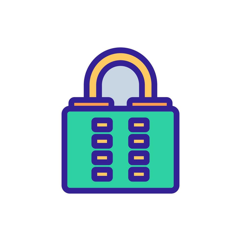 the combination of the cipher icon vector outline illustration