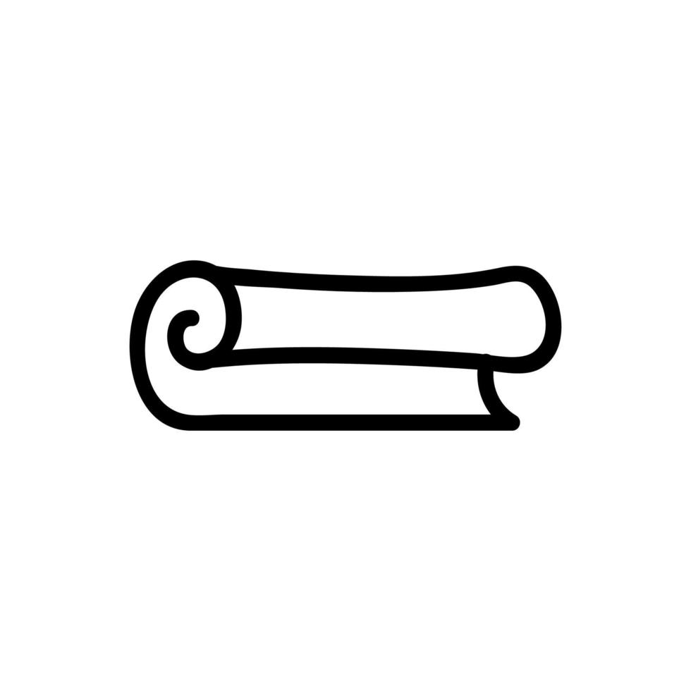 parchment paper scroll icon vector. Isolated contour symbol illustration vector