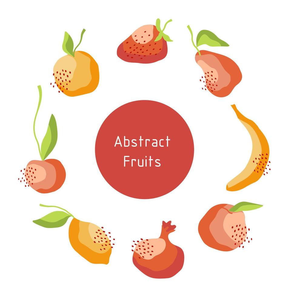 ilustración abstracta de la fruta. vector