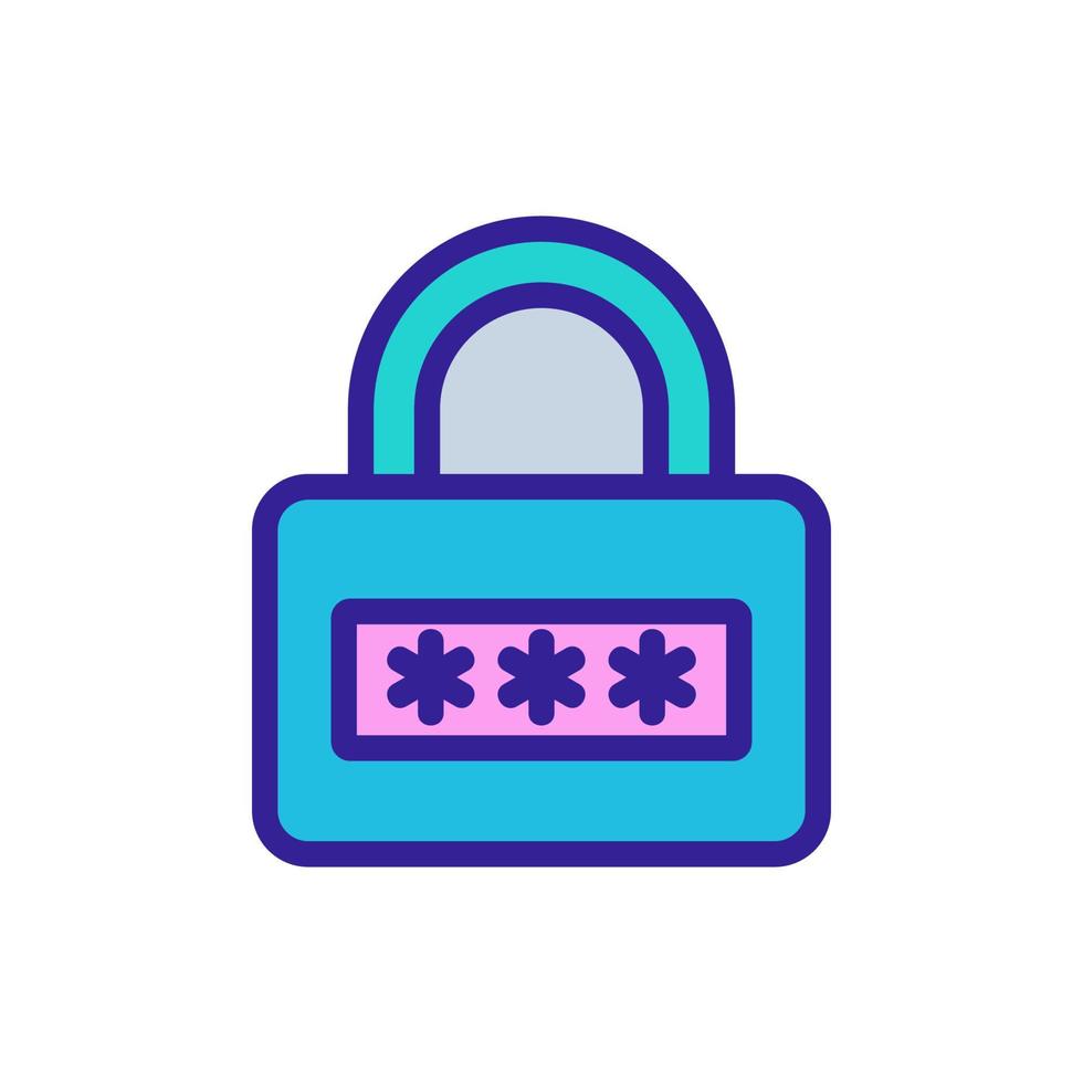 cipher closed icon vector outline illustration