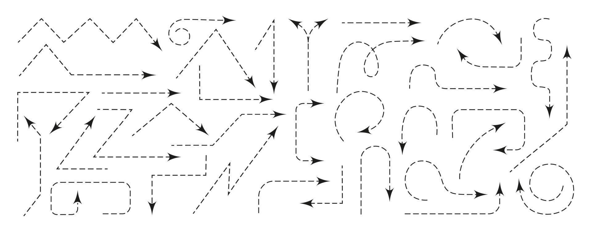 Hand-drawn arrows. Best for a business plan and education projects. vector