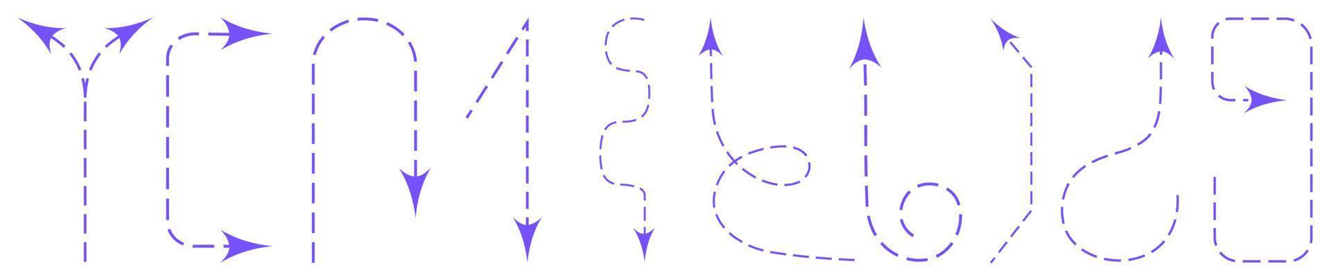 Hand-drawn arrows. Best for a business plan and education projects. vector