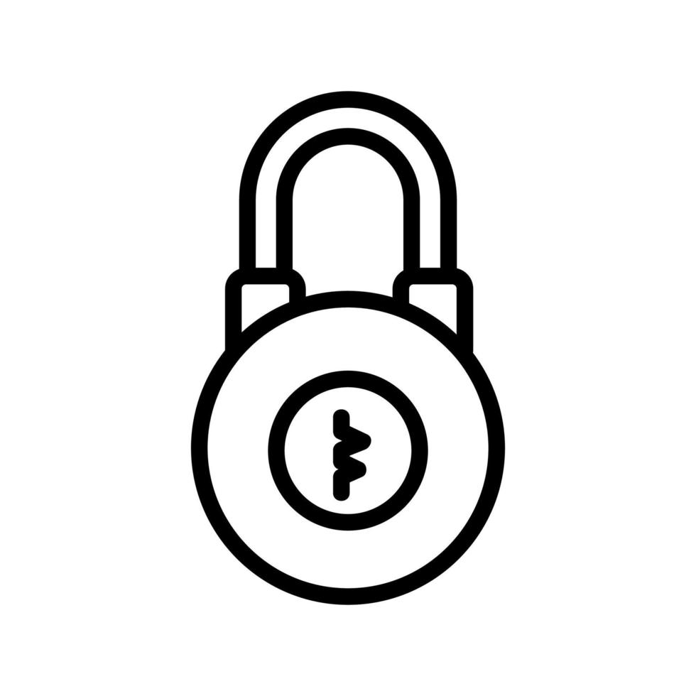the combination of the password icon vector outline illustration