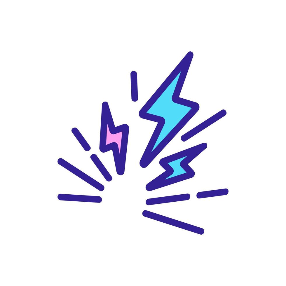 pain icon vector. Isolated contour symbol illustration vector