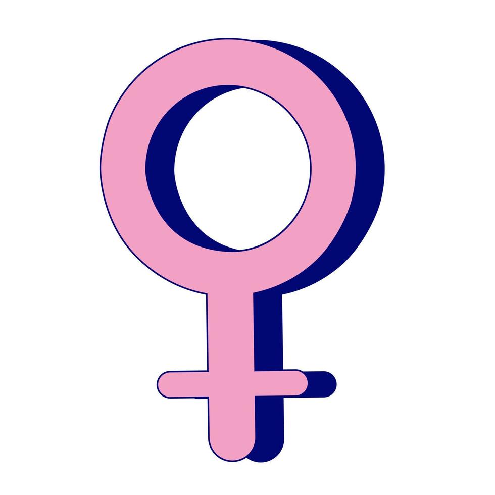 Feminist symbol. Girl power. vector