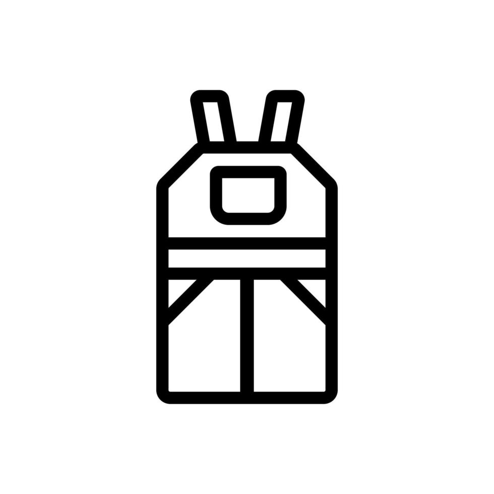 industrial overalls icon vector outline illustration