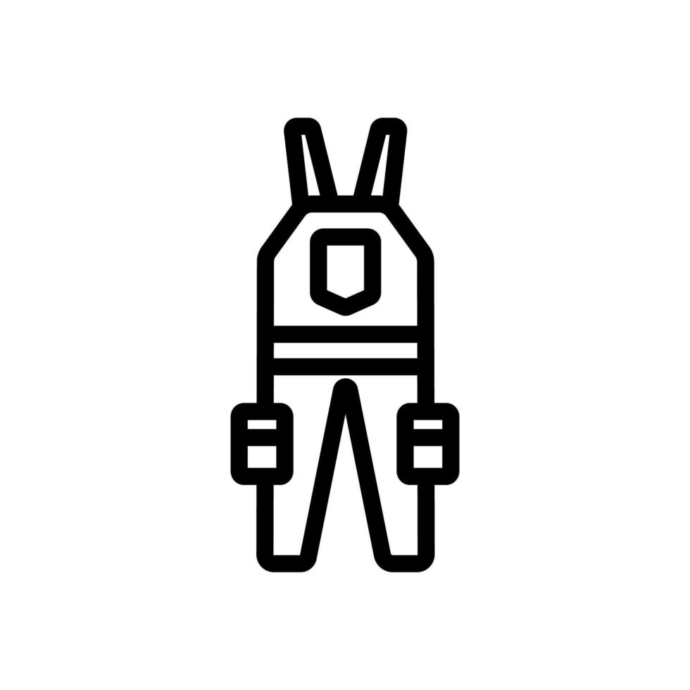 jumpsuit worker with many pockets icon vector outline illustration