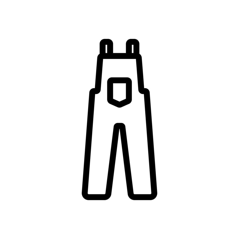 work clothes icon vector outline illustration