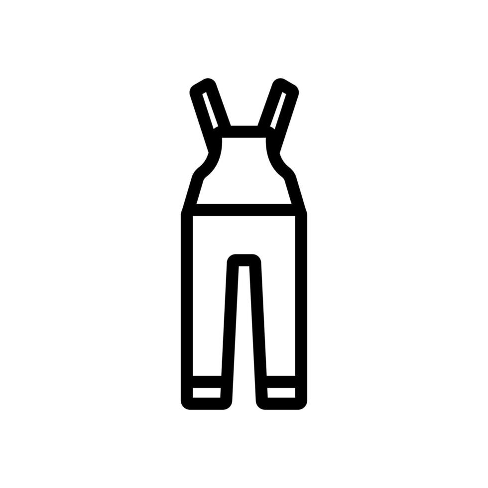 long jumpsuit for protection icon vector outline illustration