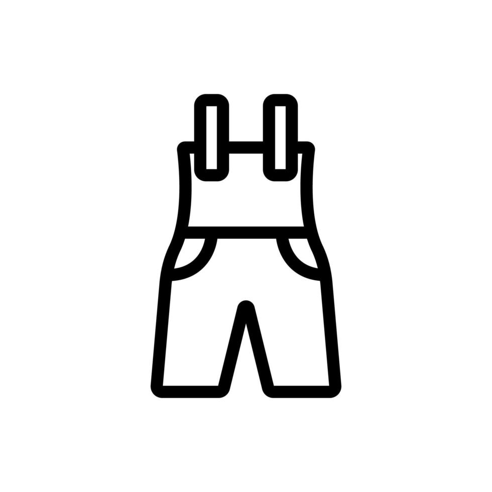 ilustración de contorno de vector de icono de ropa protectora de trabajador