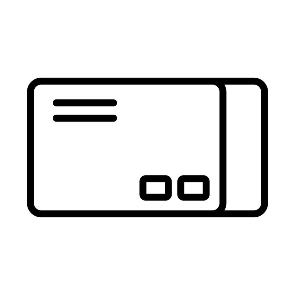 vector de icono de caja rectangular. ilustración de símbolo de contorno aislado