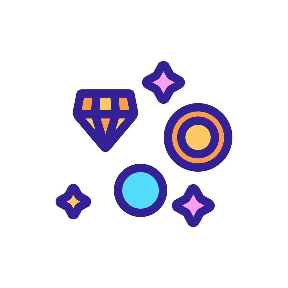 Excavation of the jewels icon vector. Isolated contour symbol illustration vector