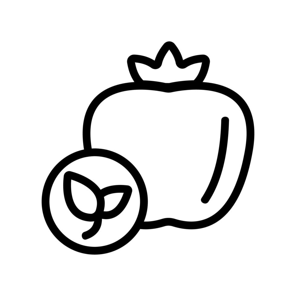 vector de icono de granada natural. ilustración de símbolo de contorno aislado