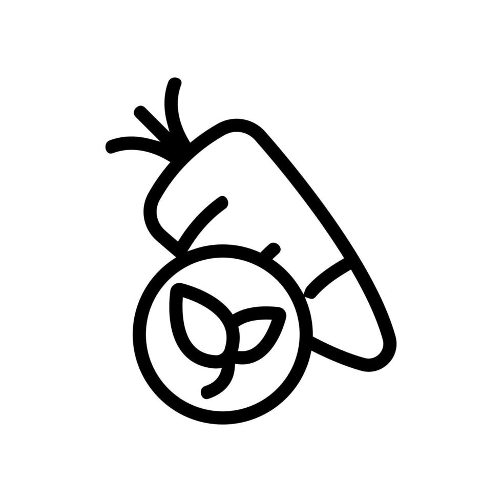 vector de icono de zanahoria natural. ilustración de símbolo de contorno aislado