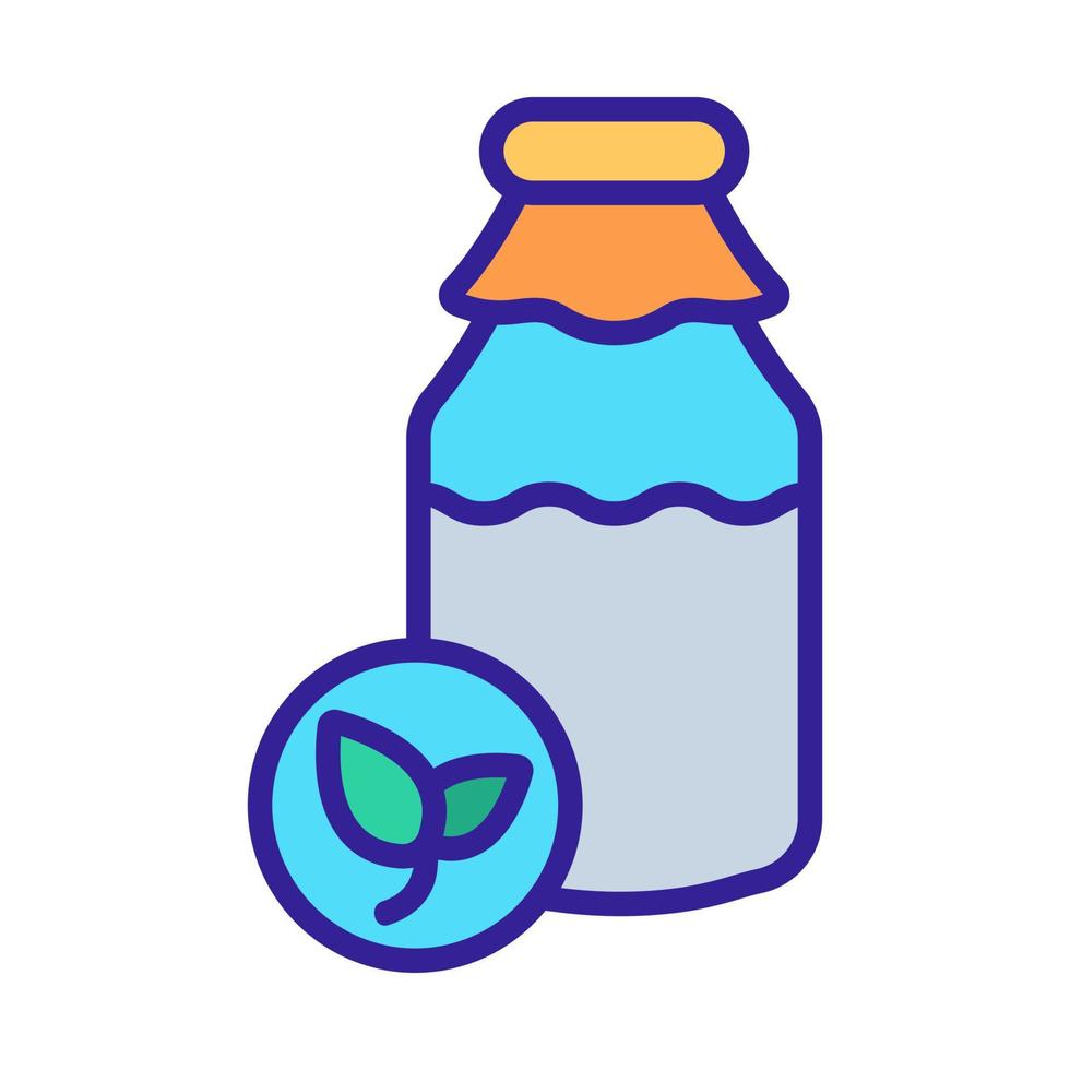 Natural pure milk vector icon. Isolated contour symbol illustration