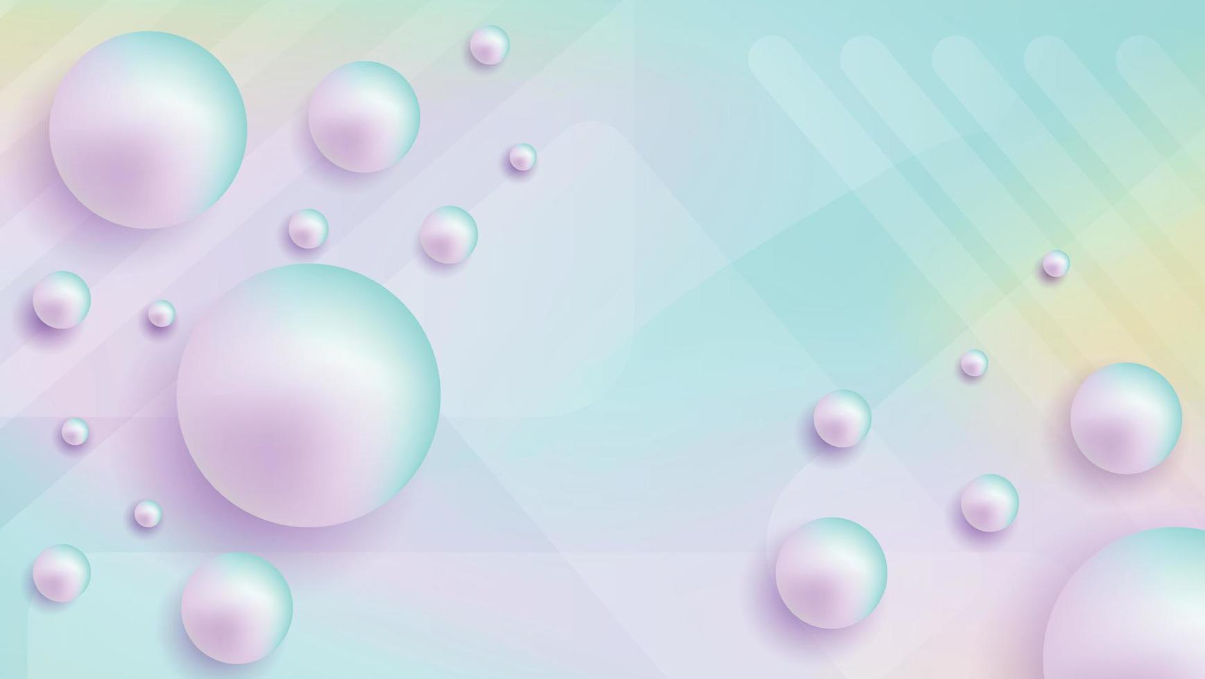 Vector abstract gradient background with volumetric balls.